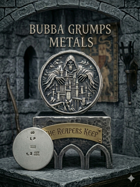 The Reaper's Keep +/- 1.3ozT .999FS Mintage 25 plus Proto serialized #00-25