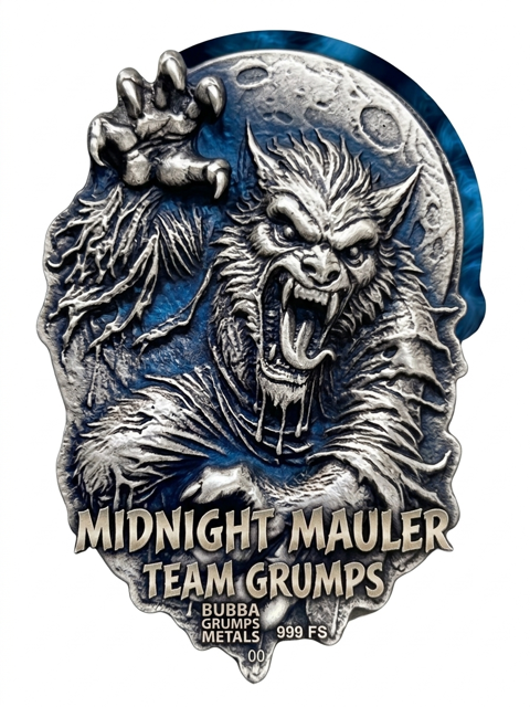 Midnight Mauler +/- 1.9ozT .999FS Mintage 25 plus proto serialized #00-25